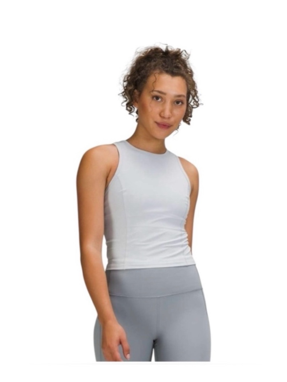 Lululemon Nulux Racerback
Cropped Run Tank top Ice Grey
Size 10 NWT